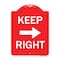 Signmission Designer Series Keep Right Right Arrow, Red & White Aluminum Sign, 18" x 24", RW-1824-23891 A-DES-RW-1824-23891 - alternate 1